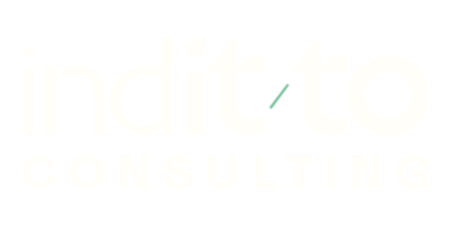 logo inditto en blanc